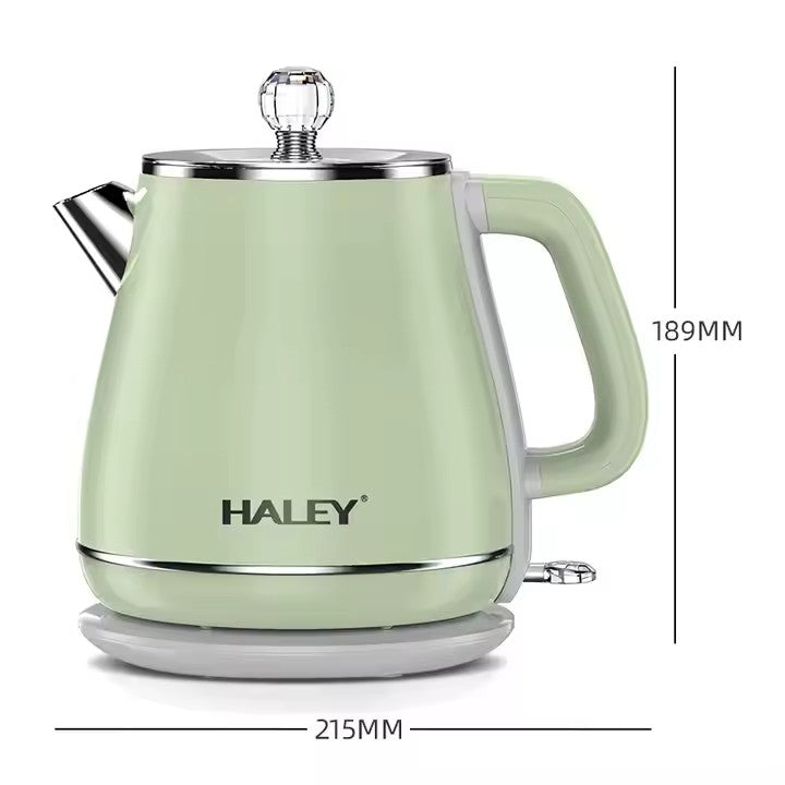 Ceainic Electronic de Apă HALEY, 2,5L, 1800W, Fierbător, Oțel Inoxidabil, Verde